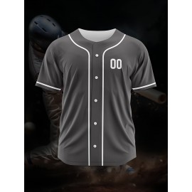 [Polyester Jersey] 100% Polyester Customizable Youngsters Baseball Jersey | Breathable & Washable, All-Over Print, Loose Fit, Sports & Casual Style for Boys & Girls - Perfect for Parties, Beach, Festive Occasions, Party Attire|Sporty Outfit