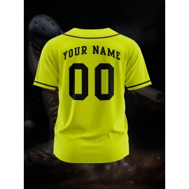 [Polyester Jersey] 100% Polyester Customizable Youngsters Baseball Jersey | Breathable & Washable, All-Over Print, Loose Fit, Sports & Casual Style for Boys & Girls - Perfect for Parties, Beach, Festive Occasions, Party Attire|Sporty Outfit