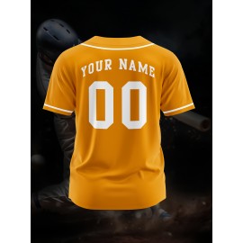 [Polyester Jersey] 100% Polyester Customizable Youngsters Baseball Jersey | Breathable & Washable, All-Over Print, Loose Fit, Sports & Casual Style for Boys & Girls - Perfect for Parties, Beach, Festive Occasions, Party Attire|Sporty Outfit