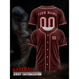 [Polyester Jersey] 100% Polyester Customizable Youngsters Baseball Jersey | Breathable & Washable, All-Over Print, Loose Fit, Sports & Casual Style for Boys & Girls - Perfect for Parties, Beach, Festive Occasions, Party Attire|Sporty Outfit