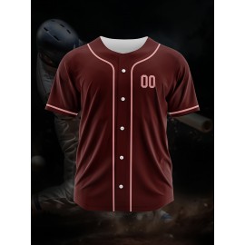 [Polyester Jersey] 100% Polyester Customizable Youngsters Baseball Jersey | Breathable & Washable, All-Over Print, Loose Fit, Sports & Casual Style for Boys & Girls - Perfect for Parties, Beach, Festive Occasions, Party Attire|Sporty Outfit