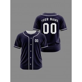 [Polyester Jersey] 100% Polyester Customizable Youngsters Baseball Jersey | Breathable & Washable, All-Over Print, Loose Fit, Sports & Casual Style for Boys & Girls - Perfect for Parties, Beach, Festive Occasions, Party Attire|Sporty Outfit