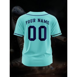 [Polyester Jersey] 100% Polyester Customizable Youngsters Baseball Jersey | Breathable & Washable, All-Over Print, Loose Fit, Sports & Casual Style for Boys & Girls - Perfect for Parties, Beach, Festive Occasions, Party Attire|Sporty Outfit