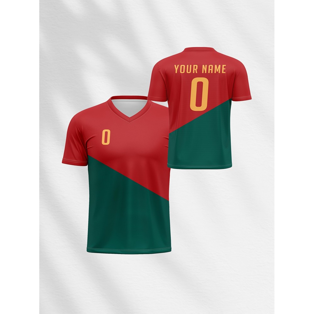 1pc Customizable V-Neck Soccer Jersey for Kids - 100% Polyester Knit Fabric, All-Season Sports Top with Personalized Name & Number, Medium Stretch, for Boys & Girls, Ideal for Training, Casual Wear & Outdoor Activities 1pc Customizable V-Neck Soccer Jersey for Kids - 100% Polyester Knit Fabric, All-Season Sports Top with Personalized Name & Number, Medium Stretch, for Boys & Girls, Ideal for Training, Casual Wear & Outdoor Activities