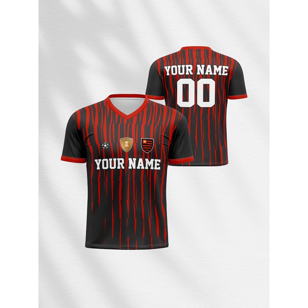 1pc Customizable Soccer Jersey for Kids - V-Neck, All-Season Polyester Sports Shirt with Personalized Name & Number, Medium Stretch Knit Fabric, Ideal for Training, Casual & Outdoor Activities 1pc Customizable Soccer Jersey for Kids - V-Neck, All-Season Polyester Sports Shirt with Personalized Name & Number, Medium Stretch Knit Fabric, Ideal for Training, Casual & Outdoor Activities