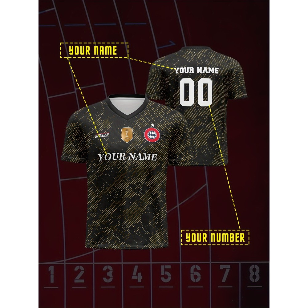 Customizable Soccer Jersey for Kids, V-Neck, Polyester, Breathable, Full-Print, Spring/Summer/Autumn, Regular Fit, for Boys & Girls, Youth, Outdoor Sports, Running, Training, Hiking, Beach, Casual, Party, Knitted Fabric Customizable Soccer Jersey for Kids, V-Neck, Polyester, Breathable, Full-Print, Spring/Summer/Autumn, Regular Fit, for Boys & Girls, Youth, Outdoor Sports, Running, Training, Hiking, Beach, Casual, Party, Knitted Fabric