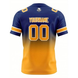 Customizable Women'S Football Jersey - Personalized Name, Number & Logo, Comfort Fit for Sports, Training & Casual Wear, Summer V-Neck T-Shirt with Bold Yellow & Red Design, Football Jersey, Nonelastic Fabric