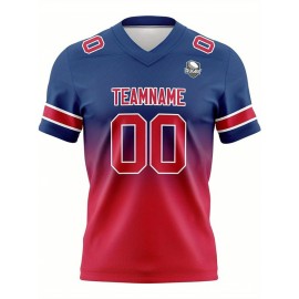 Customizable Women'S Football Jersey - Personalized Name, Number & Logo, Comfort Fit for Sports, Training & Casual Wear, Summer V-Neck T-Shirt with Bold Yellow & Red Design, Football Jersey, Nonelastic Fabric