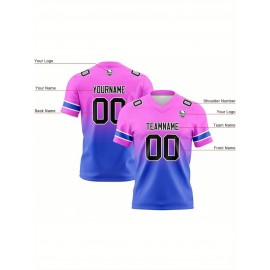 Customizable Women'S Football Jersey - Personalized Name, Number & Logo, Comfort Fit for Sports, Training & Casual Wear, Summer V-Neck T-Shirt with Bold Yellow & Red Design, Football Jersey, Nonelastic Fabric