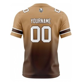 Customizable Women'S Football Jersey - Personalized Name, Number & Logo, Comfort Fit for Sports, Training & Casual Wear, Summer V-Neck T-Shirt with Bold Yellow & Red Design, Football Jersey, Nonelastic Fabric