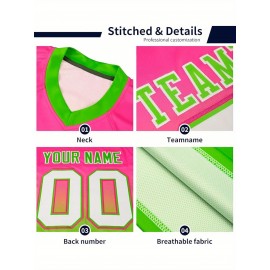 Customized large-sized football jerseys, personalized sportswear stitching, team names and numbers, large-sized Women's jerseys, loose and sporty