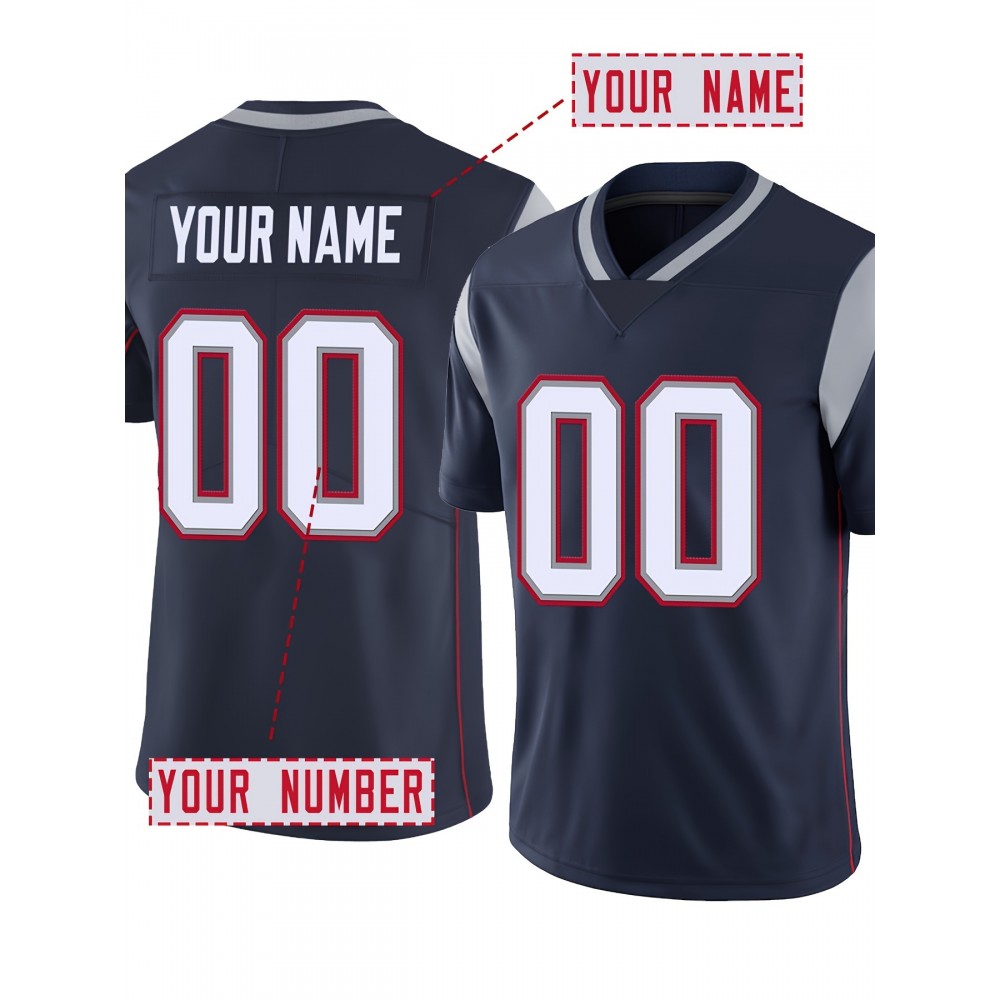Customizable Football Jersey - Personalized Team Name & Number, Breathable V-Neck Design, Plus Size for Men & Women, Summer Sports Activewear with Team Logo, Football Jersey, Casual Sportswear, Comfortable Fit Customizable Football Jersey - Personalized Team Name & Number, Breathable V-Neck Design, Plus Size for Men & Women, Summer Sports Activewear with Team Logo, Football Jersey, Casual Sportswear, Comfortable Fit