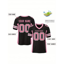 Custom Mesh Football Jersey - Personalized Practice Jerseys for Women, Stitched and Printed Name& Number, Lightweight& Breathable for Training and Games