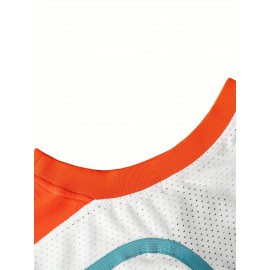 FLINT TROPICS #33 Embroidery Design Men'S Basketball Jersey, Retro Breathable Round-neck Sleeveless Sports Training Uniform, Summer Party And Street