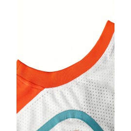 Men's #33 Embroidered Basketball Jersey - Sleeveless Polyester Vest with 