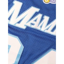 Embroidered Basketball Jersey for Men - #8-24 Breathable Polyester Knit Fabric, V-neck Sleeveless Sports Top, Loose Fit for All Seasons, Festive & Casual Outdoor Wear