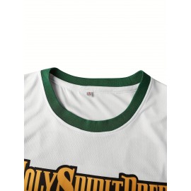 All Stitched 5 White Basketball Jersey, Breathable, Sleeveless, Embroidered Uniform Shirt For Men, Perfect For Sports & Outdoor Activities