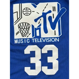 Men's #33 Blue Basketball Jeresys Stitched Name And Number S-3XL