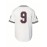 Men's #9 White Baseball Jersey - Fully Embroidered
