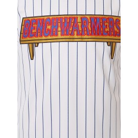 Men's #68 Reedy Embroidered Baseball Jersey - White & Blue Striped Retro Sports Shirt for Parties, Games & Casual Wear