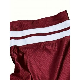 [Team Apparel] Men's #6 Maroon American Football Jersey - Stitched Name & Number, V-Neck, Polyester, Machine Washable - Ideal for Team Sports, Parties & Casual Wear, Athletic Clothing|Relaxed Fit|Durable Jersey, Football Gear