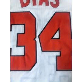 Men's #34 White Basketball Jeresys Stitched Name And Number S-3XL