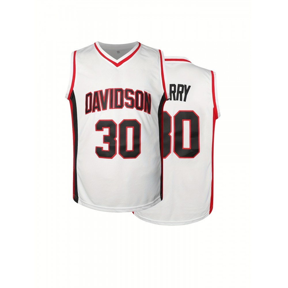 1pc Men'S Basketball Jersey - White Polyester V-Neck Sweatshirt with Embroidered Lettering & Number, Slight Stretch Knit Fabric, Loose Fit for Sports & Parties, Sizes S-3XL 1pc Men'S Basketball Jersey - White Polyester V-Neck Sweatshirt with Embroidered Lettering & Number, Slight Stretch Knit Fabric, Loose Fit for Sports & Parties, Sizes S-3XL