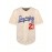 Men's #21 Cream Baseball Jersey with Embroidered Name & Number - V-Neck, Button-Up, Loose Fit for Sports, Parties & Casual Wear