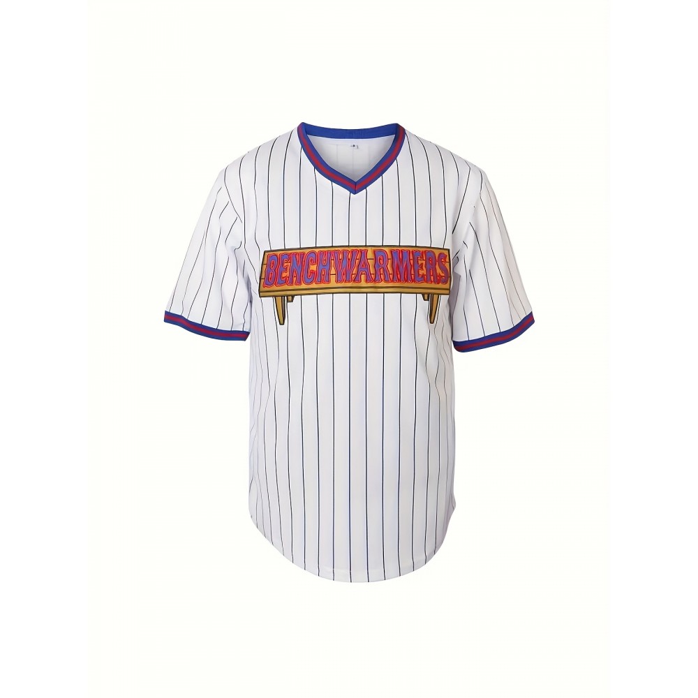 Men's #82 New York Baseball Jersey - V-Neck, Embroidered Name & Number, Striped Sleeves, Loose Fit, Polyester, Machine Washable - Perfect for Parties, Sports & Casual Wear Men's #82 New York Baseball Jersey - V-Neck, Embroidered Name & Number, Striped Sleeves, Loose Fit, Polyester, Machine Washable - Perfect for Parties, Sports & Casual Wear