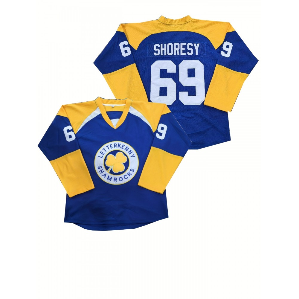 1pc Men'S Letterkenny Shamrocks Ice Hockey Jersey - Polyester Sports Sweatshirt with Embroidered Letter & Number, V-Neck, Loose Fit, Knit Fabric, Slight Stretch, Four Seasons - Adult Size 1pc Men'S Letterkenny Shamrocks Ice Hockey Jersey - Polyester Sports Sweatshirt with Embroidered Letter & Number, V-Neck, Loose Fit, Knit Fabric, Slight Stretch, Four Seasons - Adult Size