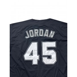 Men's#45 Black Baseball Jeresys Stitched Name And Number