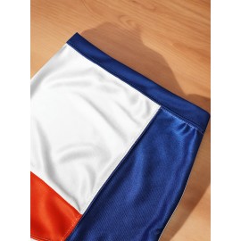 Men's #54 Embroidered Color-Block Rugby Jersey - Breathable, V-Neck Short Sleeve Track Shirt for Sports & Parties