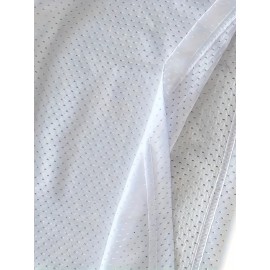 Men's White #33 Film Breathable Football Shirt, Sports V-neck Short Sleeve Training And Game Uniform, Embroidered American Football Shirt