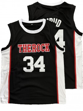 1pc Men'S Breathable Polyester Basketball Jersey, V-Neck Sleeveless Sports Top with Embroidered #34, Loose Fit Knit Fabric for Team Sports, Outdoor Activities, Parties & Casual Wear - Four Seasons