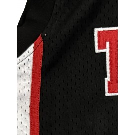 1pc Men'S Breathable Polyester Basketball Jersey, V-Neck Sleeveless Sports Top with Embroidered #34, Loose Fit Knit Fabric for Team Sports, Outdoor Activities, Parties & Casual Wear - Four Seasons