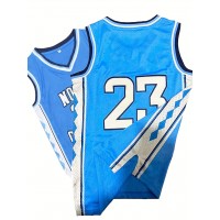 Men's #23 Embroidered Basketball Jersey - Breathable, Sleeveless, Loose Fit with Mesh Detailing & Number Stitching - Perfect for Sports, Outdoor Activities & Casual Wear, Athletic Clothing | Casual Style | Mesh Construction