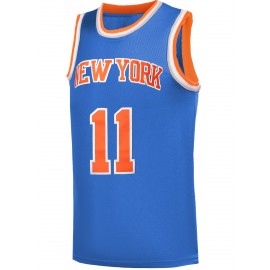 Men's #11 Embroidered Blue Basketball Jersey - Breathable, Sleeveless Sports Uniform for Outdoor Activities & Team Sports