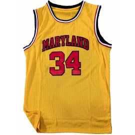 Stitched #34 Mens Basketball Jersey, Breathable, Sleeveless, Embroidered Uniform Shirt For Men, Perfect For Sports & Outdoor Activities