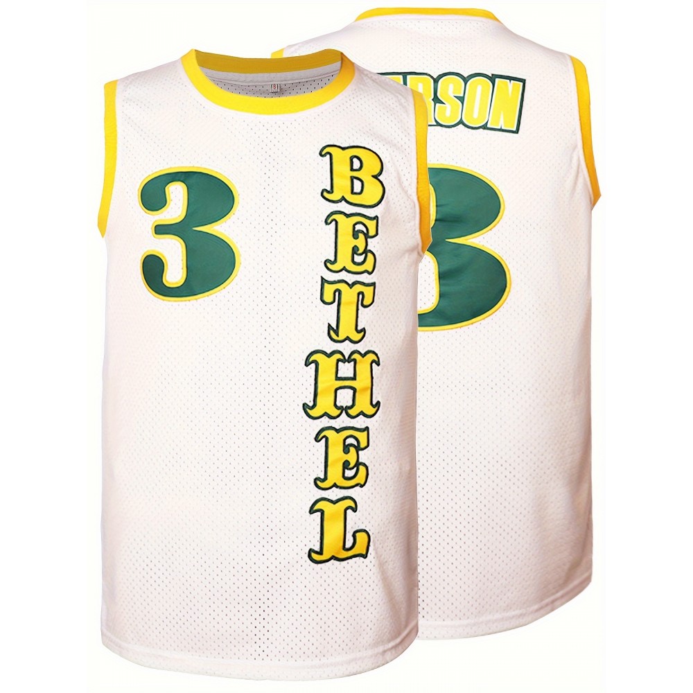 1pc Men'S Embroidered Basketball Jersey - Breathable Polyester V-Neck Top with Slight Stretch, Loose-Fit Sports Shirt for All Seasons, Ideal for Team Sports, Casual Wear & Festive Occasions 1pc Men'S Embroidered Basketball Jersey - Breathable Polyester V-Neck Top with Slight Stretch, Loose-Fit Sports Shirt for All Seasons, Ideal for Team Sports, Casual Wear & Festive Occasions