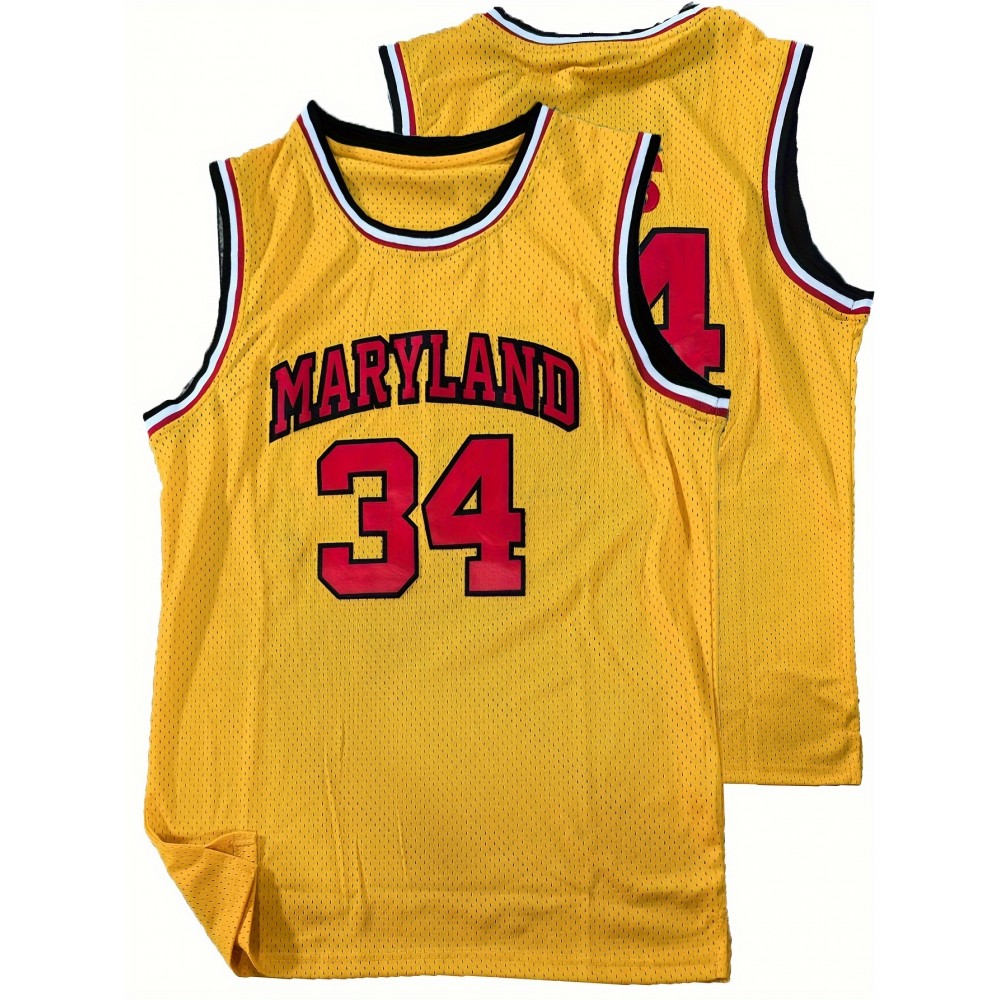 Stitched #34 Mens Basketball Jersey, Breathable, Sleeveless, Embroidered Uniform Shirt For Men, Perfect For Sports & Outdoor Activities Stitched #34 Mens Basketball Jersey, Breathable, Sleeveless, Embroidered Uniform Shirt For Men, Perfect For Sports & Outdoor Activities
